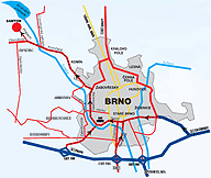 Map of Brno